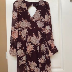 Forever 21 long-sleeve maroon dress